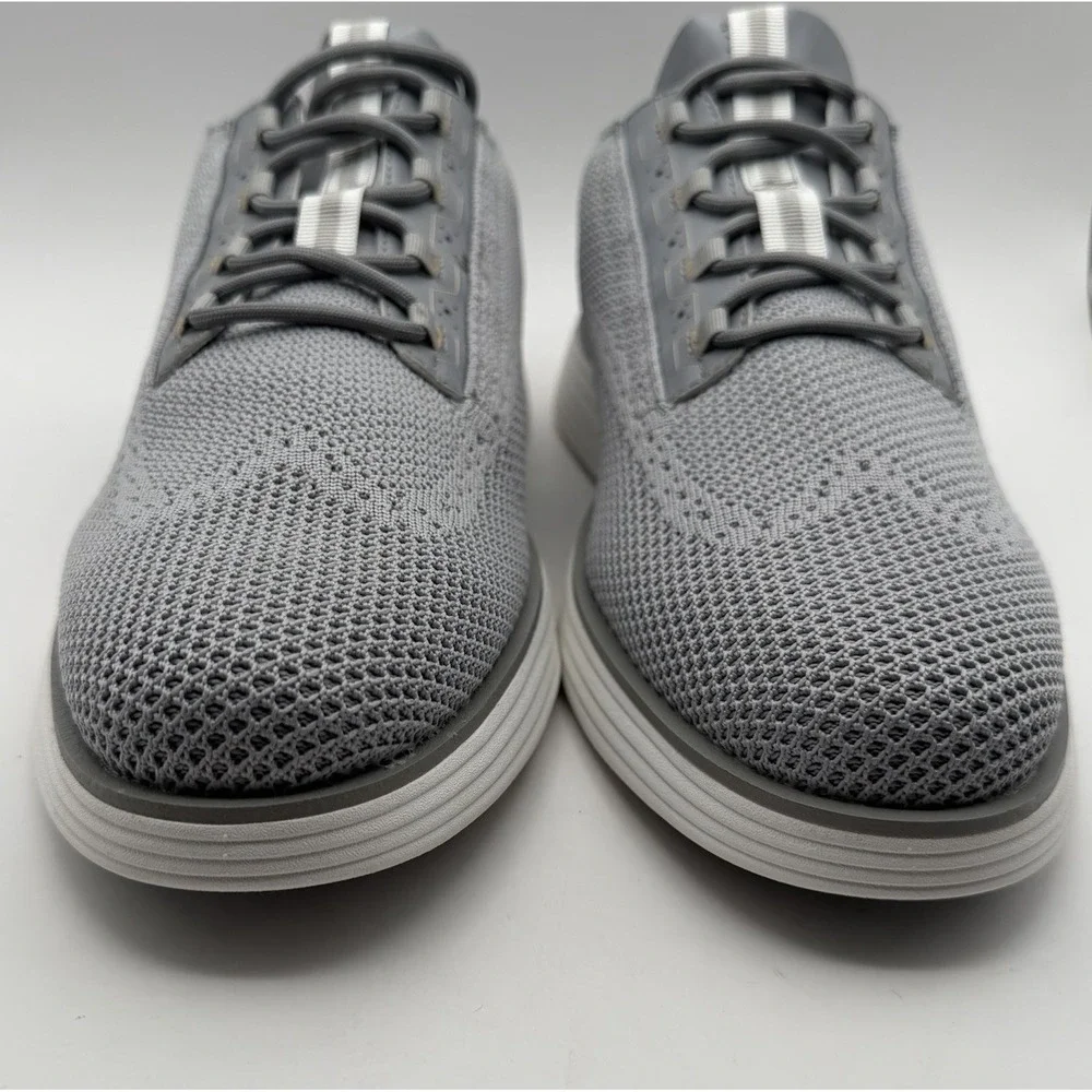 Bruno Marc Knit Oxford Men's Shoes Sz 12 Gray Wingtip Brogue Excellent Condition